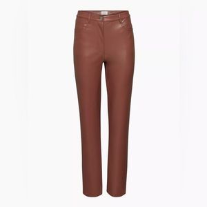 Wilfred Melina Faux Leather pants in mocha sorbet
